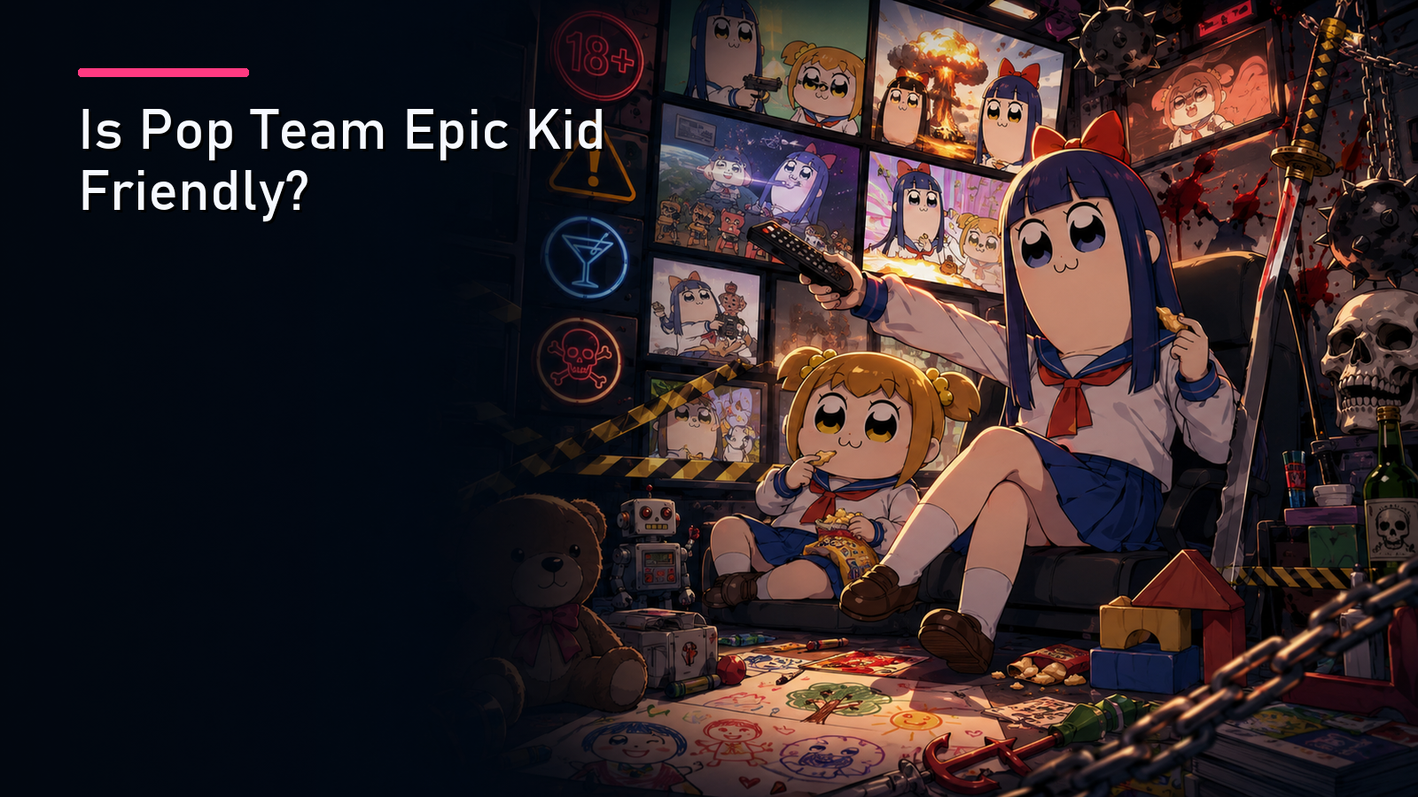Featured image for Is Pop Team Epic Kid Friendly?