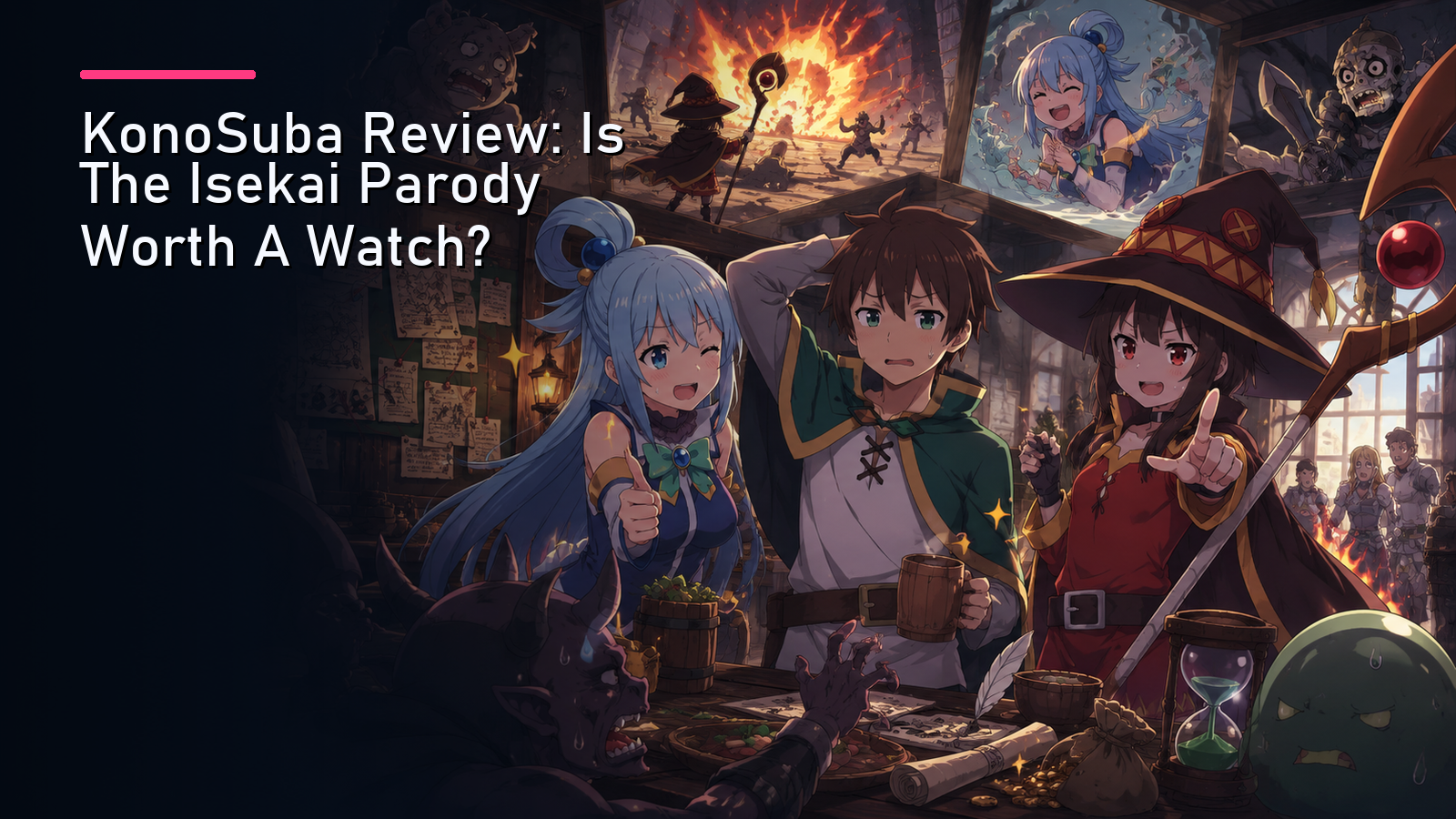 Featured image for KonoSuba Review: Is The Isekai Parody Worth A Watch?