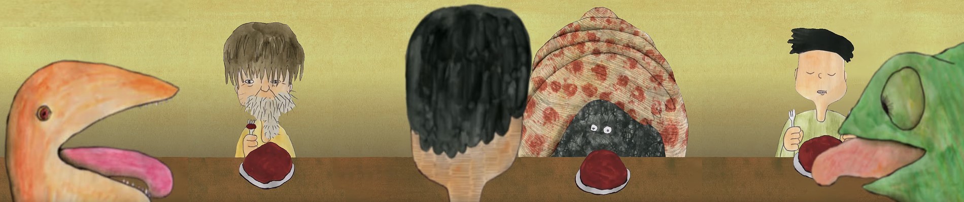 People who are eating official artwork
